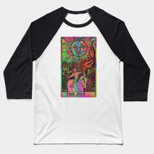 XIX. The Sun Tarot Card | Psychedelic Baseball T-Shirt